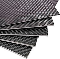 3K Carbon Fibre Sheet Twill Weave Matte 400x500x1.0mm 1pcs (  )