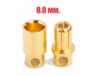 Banana Plug Gold Connector Bullet 8.0mm Male+Female (  )
