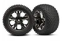 Alias Tires 2.8 on Black Chrome All-Star Wheels HEX12mm Rear 2pcs