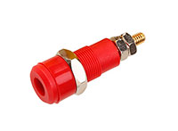 Amass M3mm Terminal 2mm Brass Nickel Plated Socket CATIII DC600V / Max 10 Red 1pcs (  )