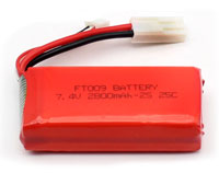 Feilun FT009 LiPo Battery 7.4V 2800mAh 25C MiniTamiya Plug