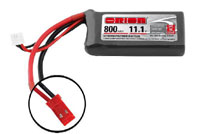 Team Orion LiPo Battery 11.1V 800mAh 50C SoftCase JST with LED Charge Status (  )