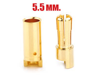 Banana Plug Gold Connector Bullet 5.5mm Male+Female (  )