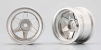 Yokomo Small Rimm 6-Spoke Wheel for A-Arm Silver 8mm Offset 2pcs