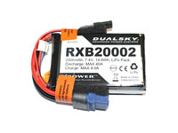 Dualsky RXB LiPo Reciever Battery 2S1P 7.4V 2000mAh 20C JR & DC3 (XT60) (  )