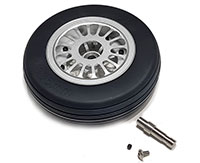 JP Hobby Rubber Air Filled Tire on Aluminum Wheel with Bearing 136x36mm Shaft 8mm 1pcs (  )