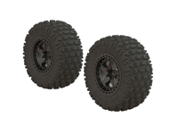 Arrma dBoots Fortress SC Tire on Black Chrome Wheel 104x42mm HEX14mm 2pcs (  )