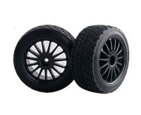 Austar 1:9 WR8 Rally Tire Tyre on Wheel Black 2pcs (  )