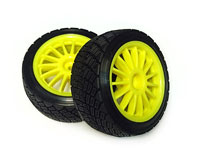 Austar 1:9 WR8 Rally Tire Tyre on Wheel Yellow 2pcs (  )