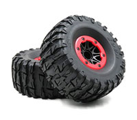HobbySoul Rock Crawler Tires 135mm on 2.2 Beadlock Wheels Rim 2pcs (  )