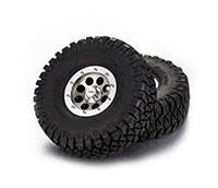 TFL Baja Tires 116mm on 1.9 8-Hole Aluminium Wheels Silver 2pcs (  )