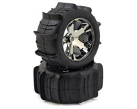 Paddle Tires 2.8 on Black Chrome All-Star Nitro Rear Wheels HEX12mm 2pcs (  )