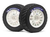 WR8 Rally Off-Road Wheel with Tire Set White 2pcs (  )