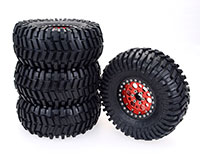 JNSS Tires 128mm on 2.2 Aluminium Wheels Red 4pcs (  )