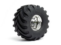 Mounted Mud Thrasher Tires on Classic King Wheel Chrome 2pcs