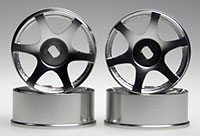 Aluminum Wheel Set AWD R34 6Spoke Silver 4pcs (MDH200S)