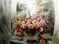 Still life with Flowers - Painting By Numbers 40x50cm (  )
