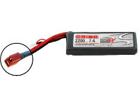 Team Orion LiPo Battery 7.4V 2200mAh 50C SoftCase Deans with LED Charge Status (  )