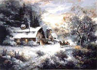 Winter Landscape - Painting By Numbers 40x50cm (  )