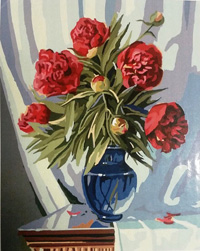 Vase with Peonies - Painting By Numbers 40x50cm (  )