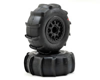 Sling Shot SC 2.2/3.0 Tires on Renegade Black Wheels Rear 2pcs (  )