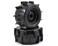 Sand Paw 2.8 Tires on F-11 Black Wheels Rear 2pcs (  )