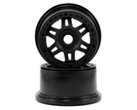 Split Six Black/Black Bead-Loc Front Wheels Baja 5T 2pcs (  )