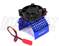 Integy 750 Motor Heatsink with Cooling Fan Blue