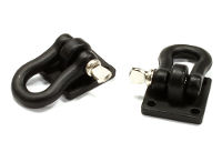 Realistic 1/10 Tow Shackle Black for Off-Road Trail Rock Crawling 2pcs