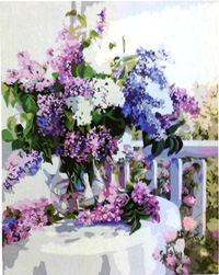Vase with Lilac - Painting By Numbers 40x50cm (  )