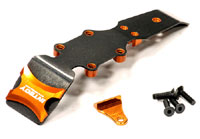 Front Steel Skid Plate Orange E-Revo 1/16