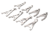 Aluminum Suspension Arm Set Silver E-Revo 1/16