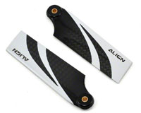 Carbon Fiber Tail Blades Black/White T-Rex 500 70mm (  )