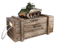 Sherman M4A3 75mm Airsoft RC Tank PRO 1:16 Metal with Wooden Box 2.4GHz (  )