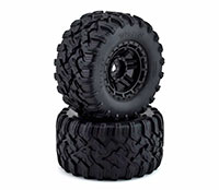 Maxx Pre-Mounted Tires & Wheels Black 2pcs (  )