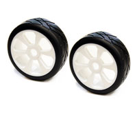 HobbySoul 1/8th On-Road Slick Tyres on 6-Spoke Wheels 2pcs (  )