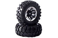 Fastrax Kong 96mm Crawler Tyres on 1.9 Bead Protector Wheels Black 2pcs (  )