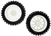 Wheel Complete White 1:10 Monster 2pcs (  )