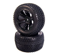 Matrix Tires 2.8 on Addict Black Wheels Rear HEX12mm 2pcs (  )
