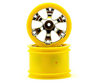 Geode Beadlock Style Wheels 2.2 Chrome/Yellow HEX12mm 1/16 2pcs (  )