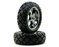 Anaconda 2.2 Tires Glued on Tracer Black Chrome Wheels Front Left & Right Bandit (  )
