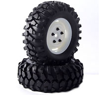 HobbySoul Crawler Tyres on 1.9 Scale Wheels White 2pcs (  )
