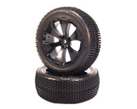 Blade M4 Super Soft Tires on SC Raptor 3.3 Black Wheels Rear HEX14mm 2pcs (  )
