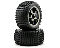 Alias 2.2 Tires Glued on Tracer Black Chrome Wheels Rear Bandit 2pcs (  )