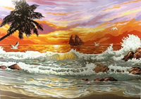 Fascinating Sunset - Painting By Numbers 40x50cm (  )
