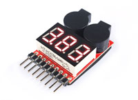 EV-Peak 1-8S LiPo Battery Voltage Tester and Low Voltage Alarm (  )