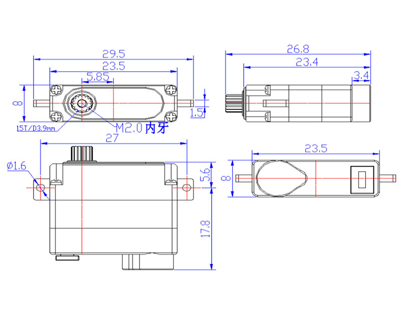 Сервопривод цифровой FeeTech FT2304M Metal Gear Slim Digital Servo FT-2304-C001 (FT2304M) (нажмите для увеличения) Сервопривод цифровой FeeTech FT2304M Metal Gear Slim Digital Servo FT-2304-C001 (FT2304M) (нажмите для увеличения)