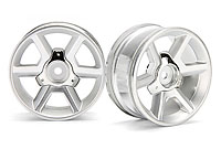 GT Wheel 26mm Silver 6mm OffSet 2pcs