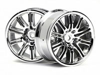 10 Spoke Motor Sport Wheel 26mm Chrome 2pcs (  )