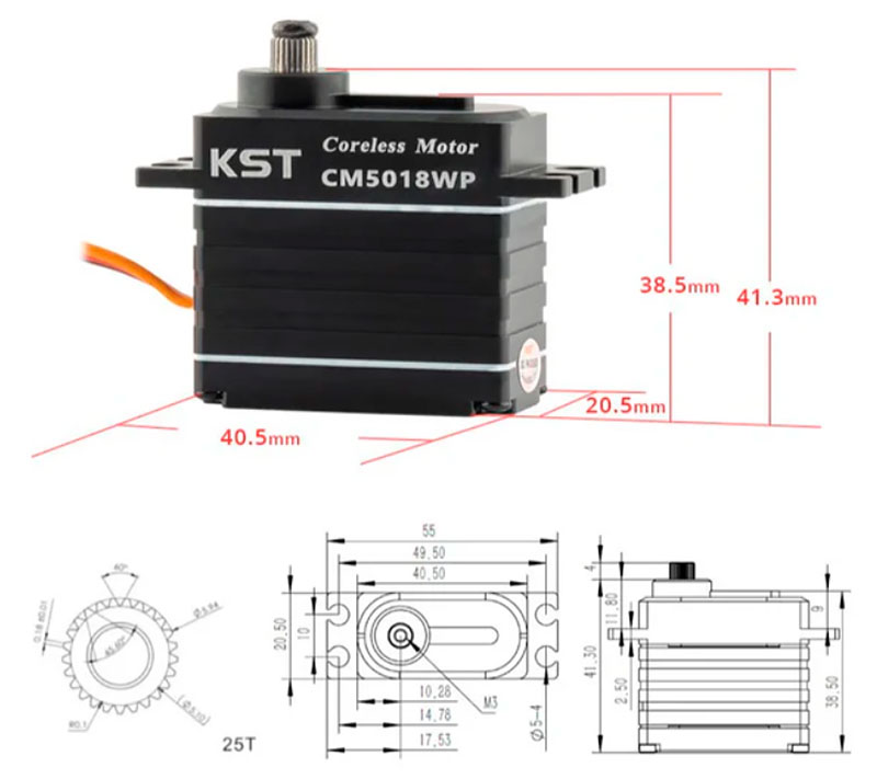 Цифровой сервопривод влагозащищённый KST CM5018WP HV Waterproof Coreless Metal Gear Digital Servo (KST-CM5018WP) (нажмите для увеличения) Цифровой сервопривод влагозащищённый KST CM5018WP HV Waterproof Coreless Metal Gear Digital Servo (KST-CM5018WP) (нажмите для увеличения)